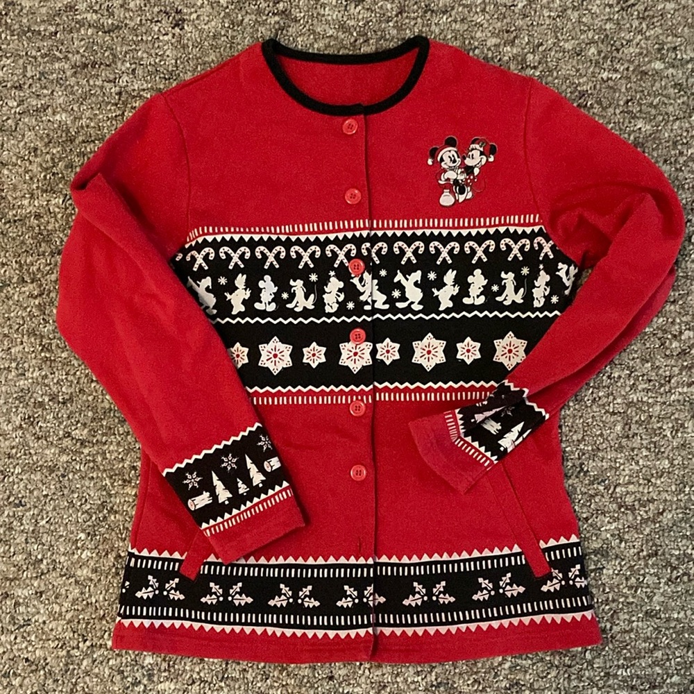 Disney Bradford Exchange Cozy Times Together Christmas Button Down M